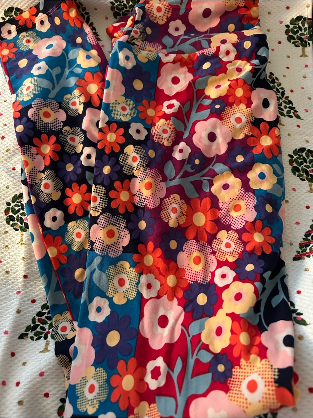 LuLaRoe Floral Multicolor Leggings New OS